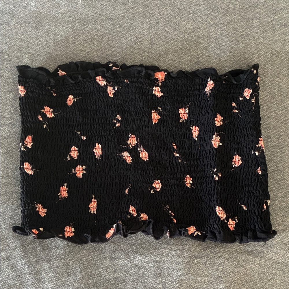 Brandy Melville Floral Smocked Tube Top
